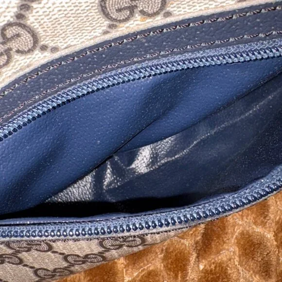 Vintage 1980s Gucci Accessory Collection Coated GG Supreme Camera Bag Crossbody - Picture 11 of 16